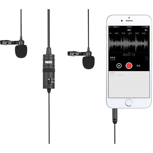 BOYA BY-M1DM Dual Omnidirectional Lavalier Microphone