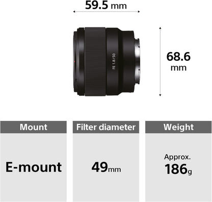 Sony FE 50mm f/1.8 Lens E-Mount Lens/Full-Frame Format