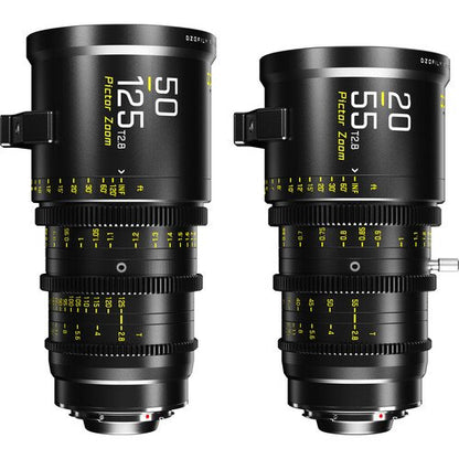 DZOFilm Pictor 20-55mm and 50-125mm T2.8 Super35 Zoom Lens Bundle (PL Mount and EF Mount, Black)
