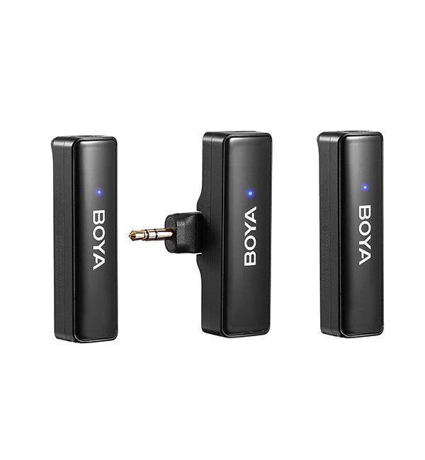 BOYA BOYALINK 1-2-Person All-in-One Wireless Microphone System with Interchangeable Connectors 2.4 GHz (Black)