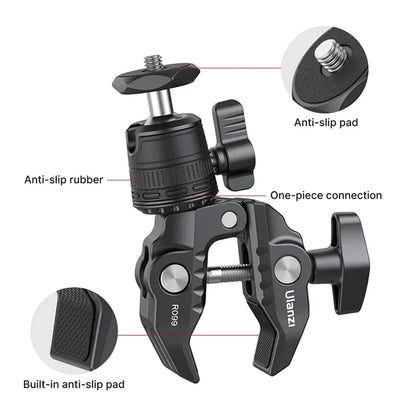 Ulanzi R099 Clamp Mount with Mini Ball Head