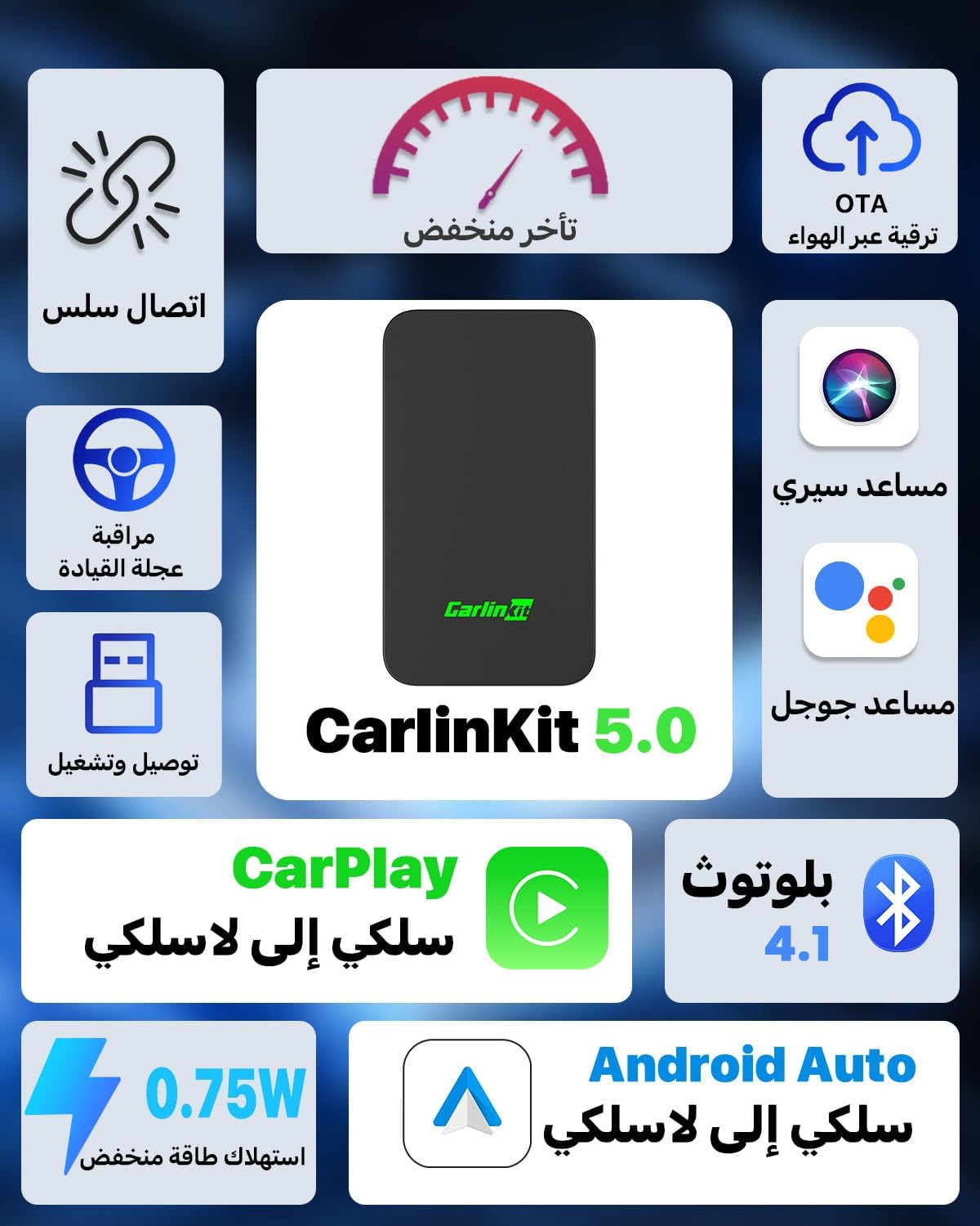 CarlinKit 5.0 CarPlay and Android Wireless Car