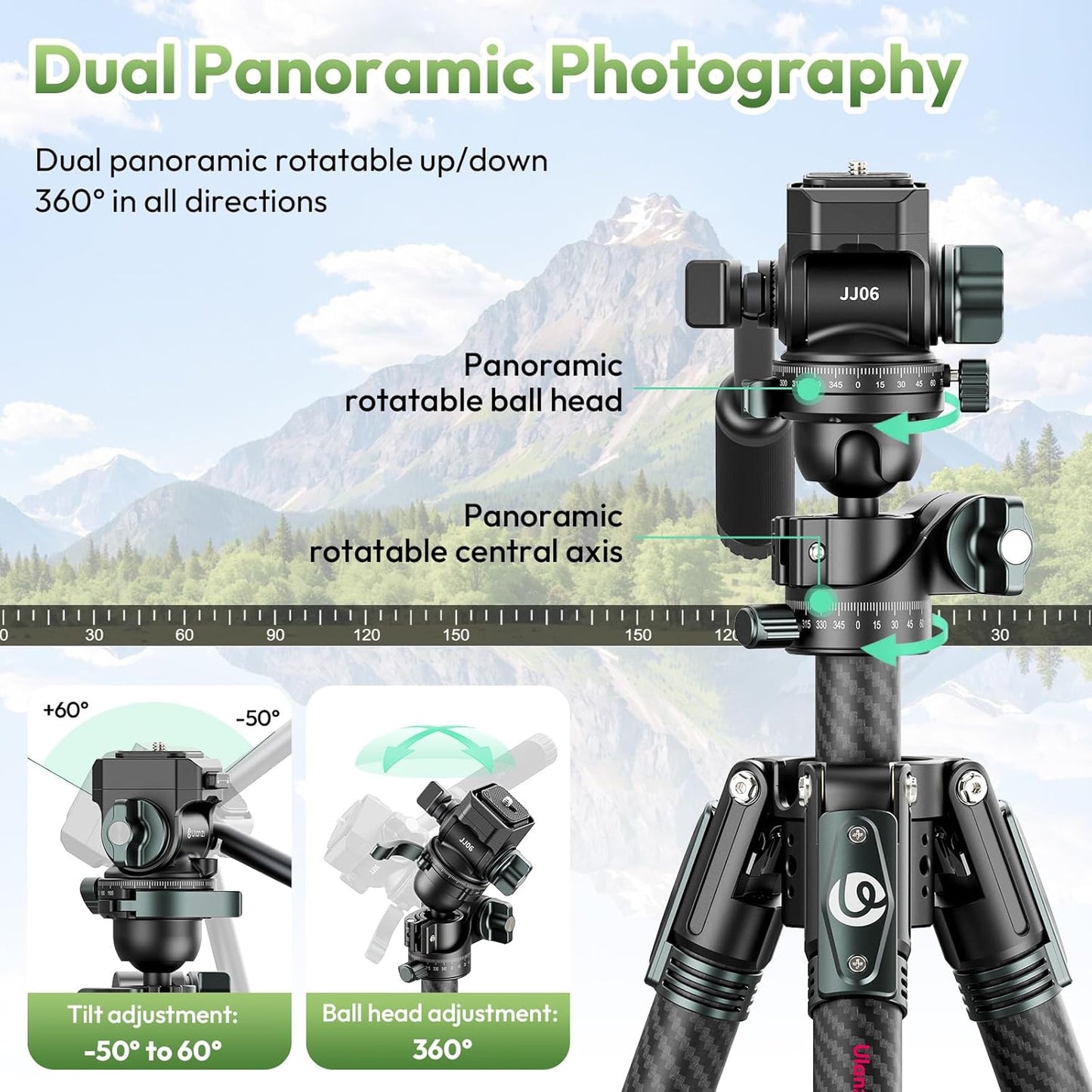 ULANZI JJ06 GlideGo Carbon Fiber Video Tripod