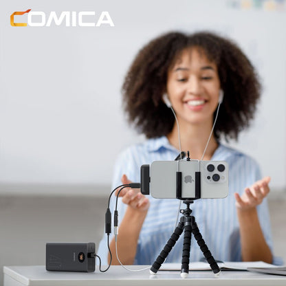 Comica Audio Vimo S MI 2-Person Wireless Microphone System with Lightning Connector for iOS Devices (White, 2.4 GHz)