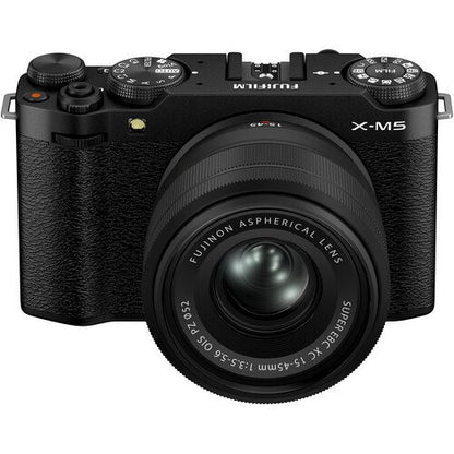 FUJIFILM X-M5 Black Mirrorless Camera with XC 15-45mm Lens 26.1MP 6.2K Video