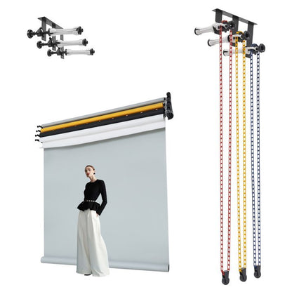 Generic Backdrop Wall Mount 3 Roller Support System