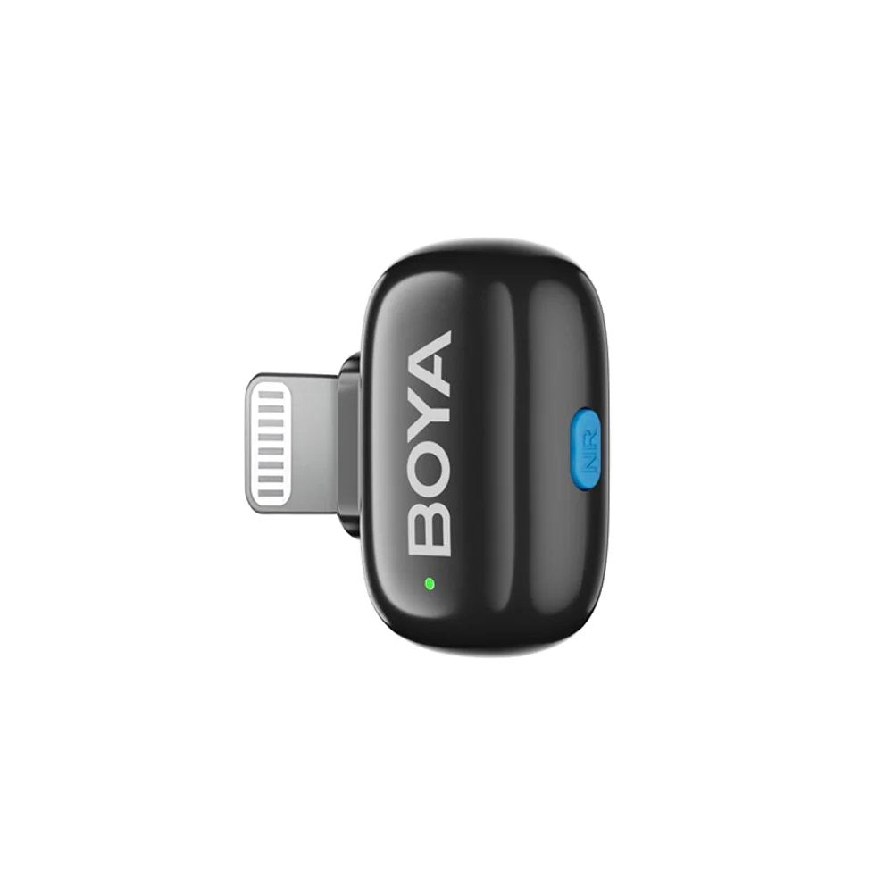 BOYA Mini-16 Tiny Wireless Microphone System With Lightning Connector For iOS Devices (2.4 GHz, Black)
