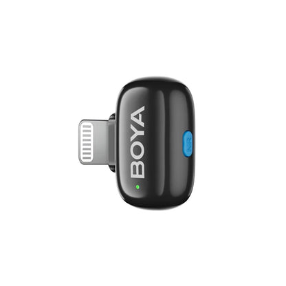 BOYA Mini-16 Tiny Wireless Microphone System With Lightning Connector For iOS Devices (2.4 GHz, Black)