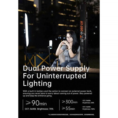 Aparo HT-20C RGBWW Inflatable LED Tube Light with Built-In Battery (33.5″)