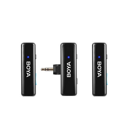BOYA BOYALINK 1-2-Person All-in-One Wireless Microphone System with Interchangeable Connectors 2.4 GHz (Black)