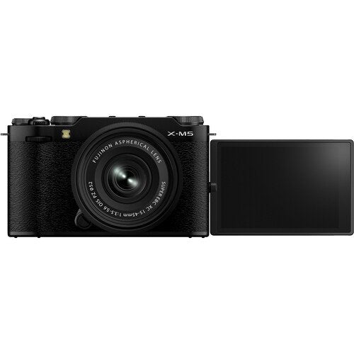 FUJIFILM X-M5 Black Mirrorless Camera with XC 15-45mm Lens 26.1MP 6.2K Video