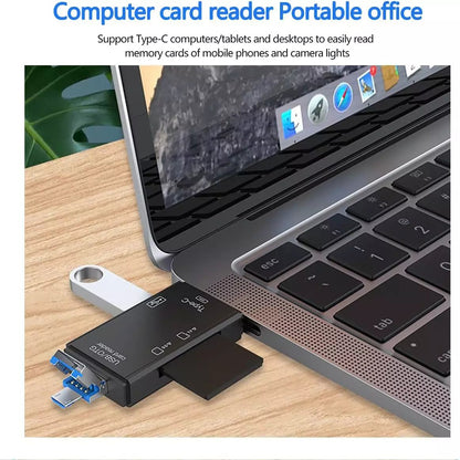 Generic 6-in-1 USB-C & OTG Micro SD Card Reader Adapter