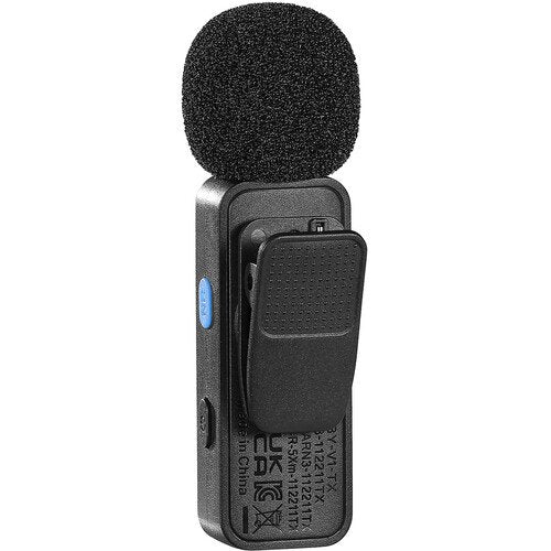 BOYA BY-V1 (SOLO) Ultracompact Wireless Microphone System with Lightning Connector for iOS Devices (2.4 GHz – Black)