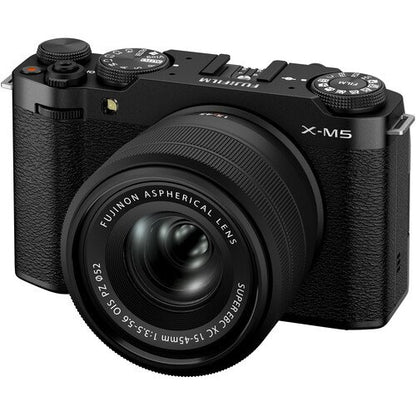 FUJIFILM X-M5 Black Mirrorless Camera with XC 15-45mm Lens 26.1MP 6.2K Video