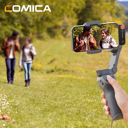 Comica Audio Vimo S UC 2-Person Wireless Microphone System with USB-C Connector for Mobile Devices (Black, 2.4 GHz)