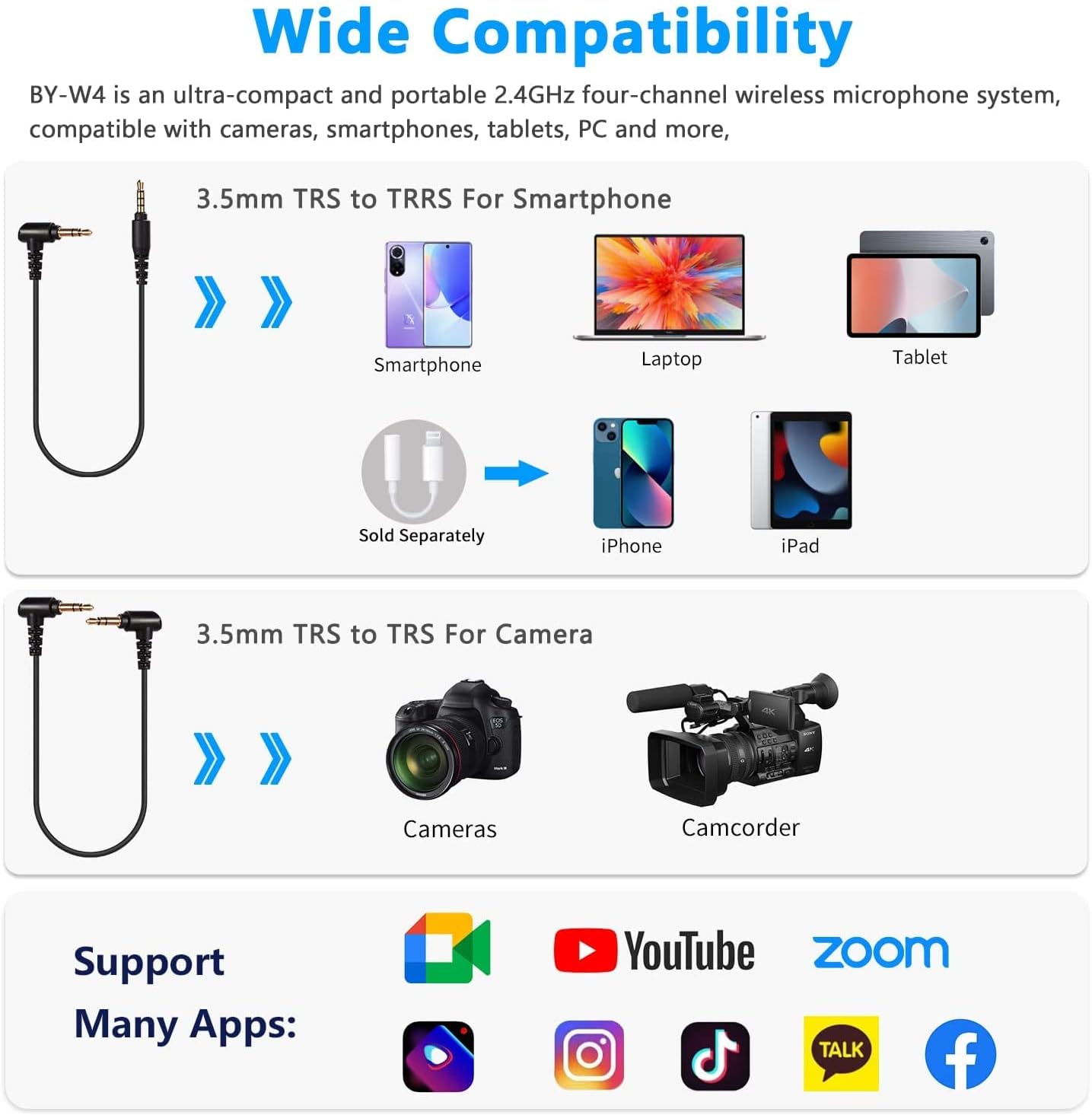 BOYA 2.4G wireless lavalier microphone (2TX+1RX) with charging case
