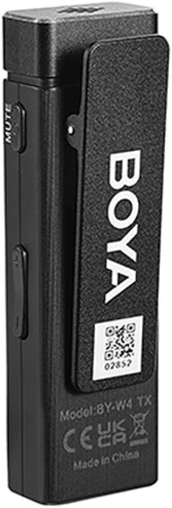 BOYA 2.4G wireless lavalier microphone (2TX+1RX) with charging case