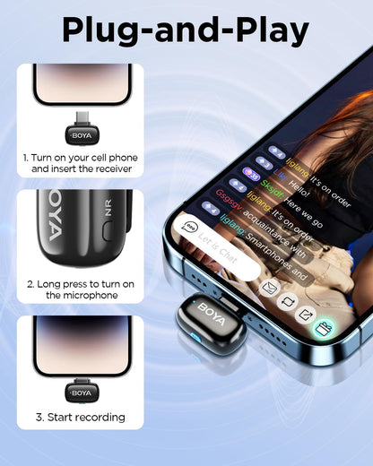 BOYA 2.4G wireless mic for IOS device ( PY-Mini 16 )