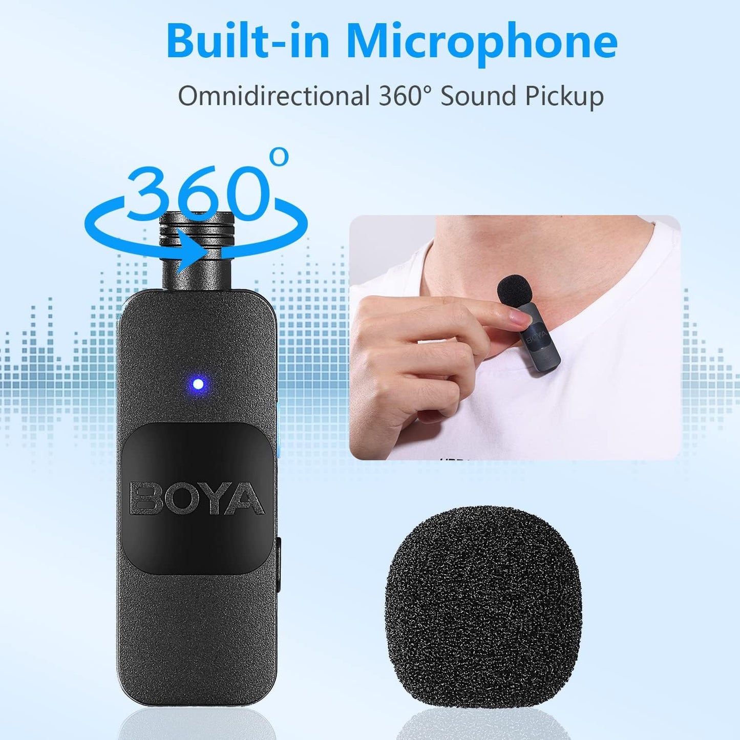 BOYA 2.4G wireless mic kit for IOS device ( BY-V1 )