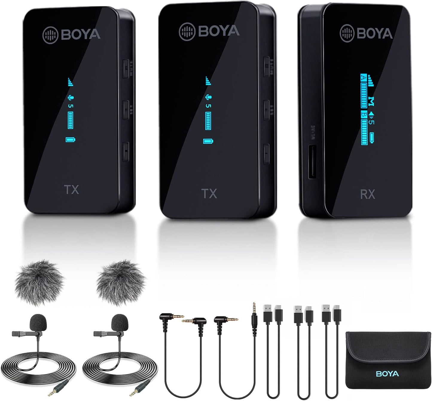 BOYA 2.4G wireless mic kit for TYPE C + Charging Case ( PY-Mini 14 )