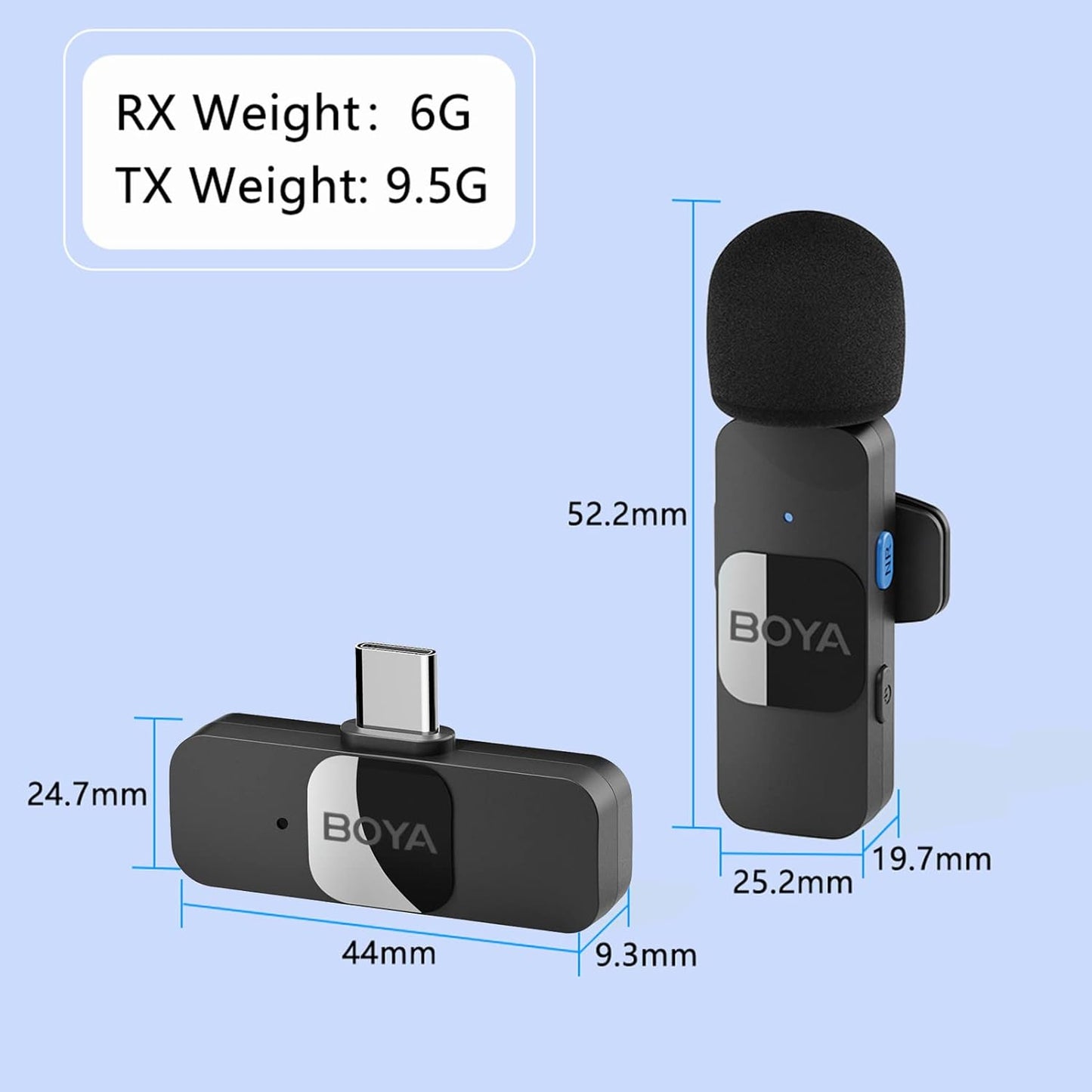 BOYA 2.4G wireless mic kit for TYPE C device ( BY-V20 )