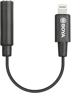 BOYA 3.5mm TRRS (Female) to Lightning (Male) Audio Adapter - K3