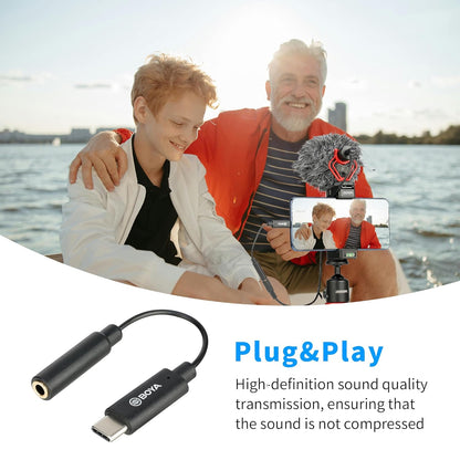 BOYA 3.5mm TRS (Female) to Type-C (Male) Audio Adapter - A4