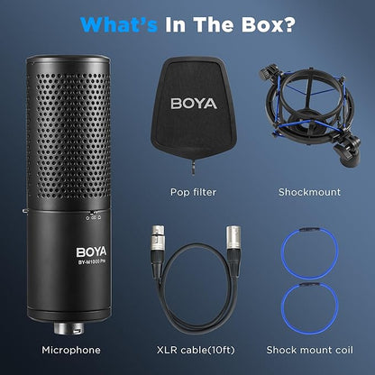 BOYA M1000 pro. XLR large diaphragm condenser mic