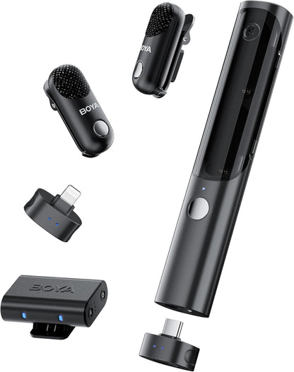 BOYA Magic-2 Mic kit 24 Bit (1to2) type C/ios/3.5mm + Charging Case