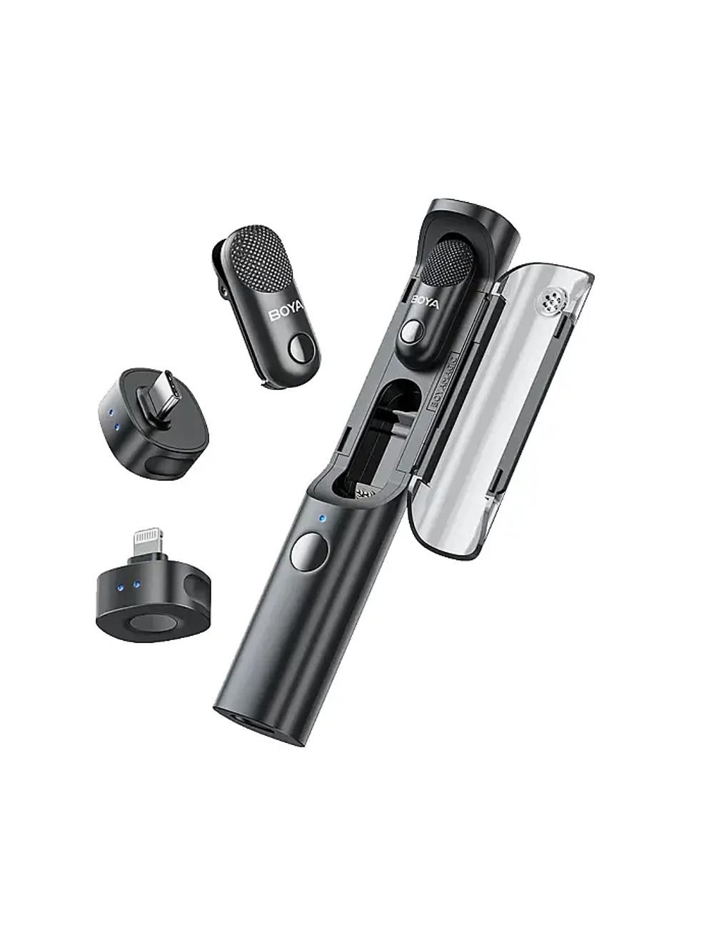 BOYA Magic-4 Mic kit 24 Bit (1to2) type C/ios + Charging Case