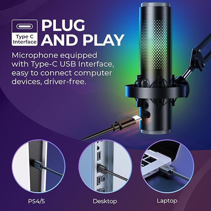 BOYA USB RGB desktop microphone