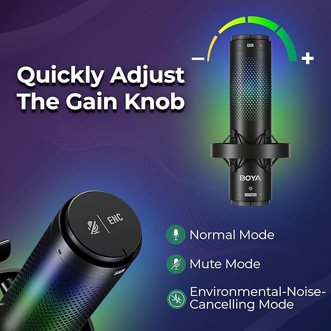 BOYA USB RGB desktop microphone
