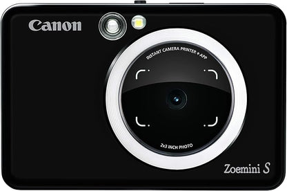 Canon Zoemini-S 8MP Matt Black Instant Camera Colour Photo Printer