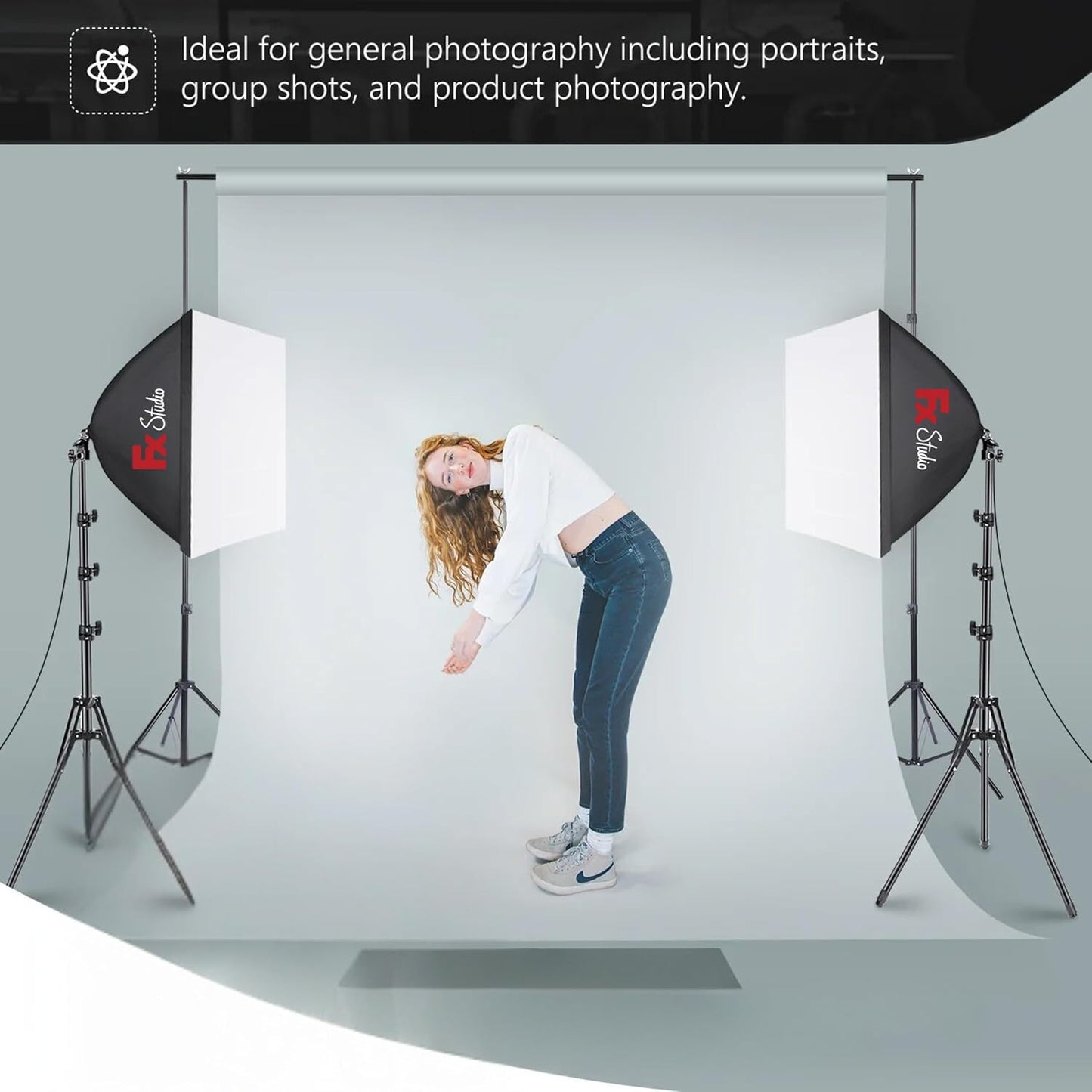 FxStudio 2pcs KIT Bi-color 50*70 Softbox (45W) + Stands + PA + Bag