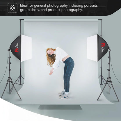 FxStudio 2pcs KIT Bi-color 50*70 Softbox (45W) + Stands + PA + Bag