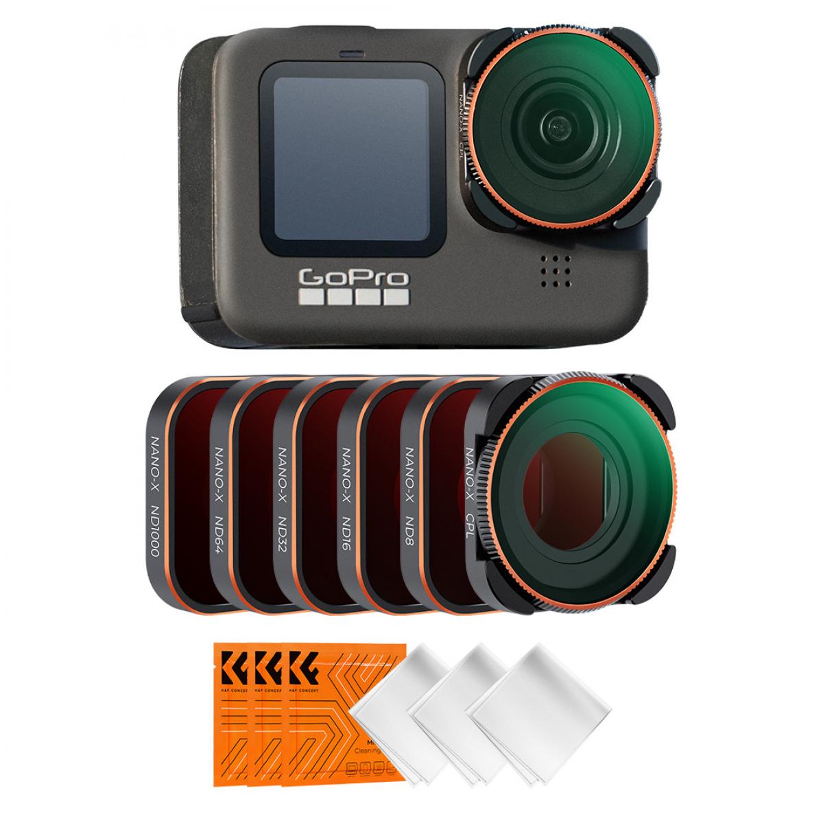 GoPro Hero 9--13 -- 6-in-1 Filter Set (CPL, ND8--ND1000) (KF.2012)