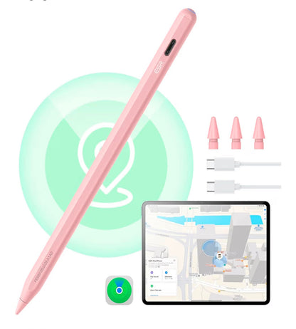 ESR Geo Digital iPad Pencil Findmy Compatible with Apple iPad 2018-2026,with Easy Shortcuts for Apple iPad A16/10/9/8 & Air 13/11 & Pro 12.9/13/11 & Mini 7/6/5,White(No Wireless Charging)