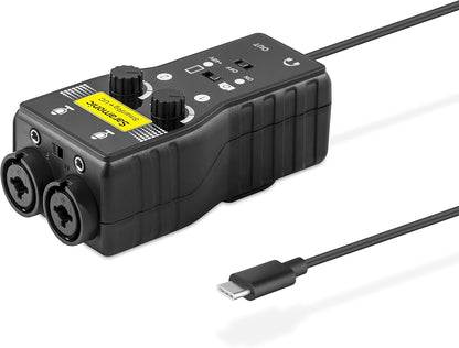 Saramonic 2-Channel Mic & instrument audio adapter for USB Type-C devices