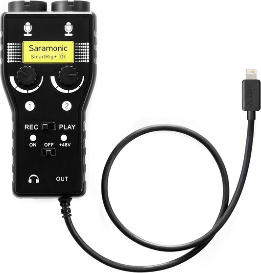 Saramonic Two Channel Mic & Guitar Interface Aduio Adatper with Lightning Connector