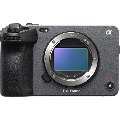SonyFX3 Cinema Full-frame camera with 'alpha' branding on a white background