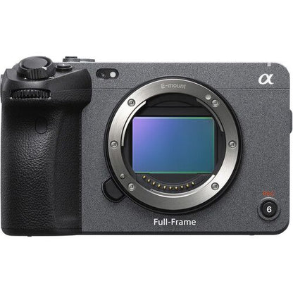 SonyFX3 Cinema Full-frame camera with 'alpha' branding on a white background