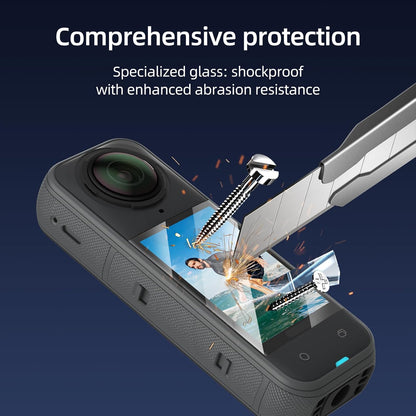 TELESIN Anti-fingerprint Screen protection HD tempered film for Insta360 X4 camera S6-FLM-04-TIS