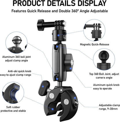 TELESIN Quick Release Universal Clamp Mount S3-HBM-01