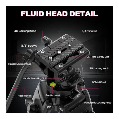 Ulanzi MT-81 Aluminum Video Tripod with Fluid Head