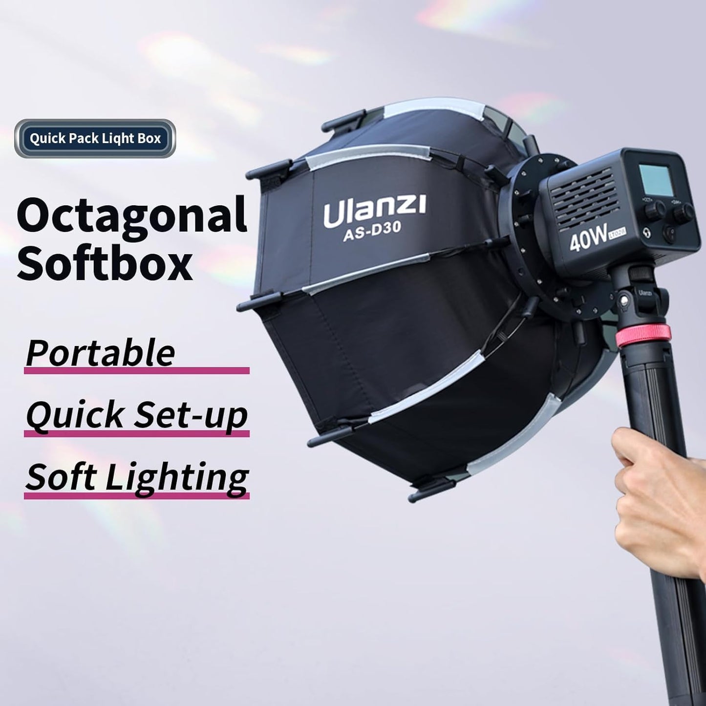 Ulanzi AS-D30 30cm Octagonal Softbox With Bowens And Grid ( Mini Mount )