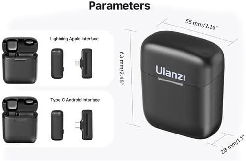 Ulanzi J11-IOS 2.4G wireless mic kit 1in1 ( 20 Meter )