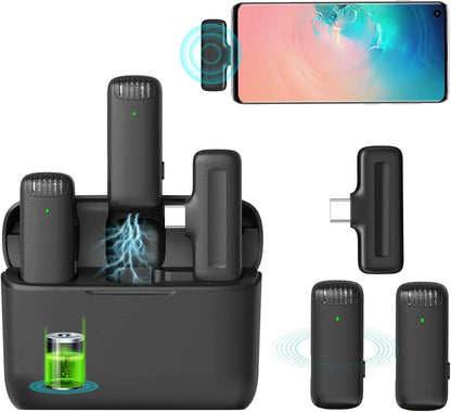 Ulanzi J12-IOS 2.4G wireless mic kit with charging Case 1in2 ( 20 Meter )