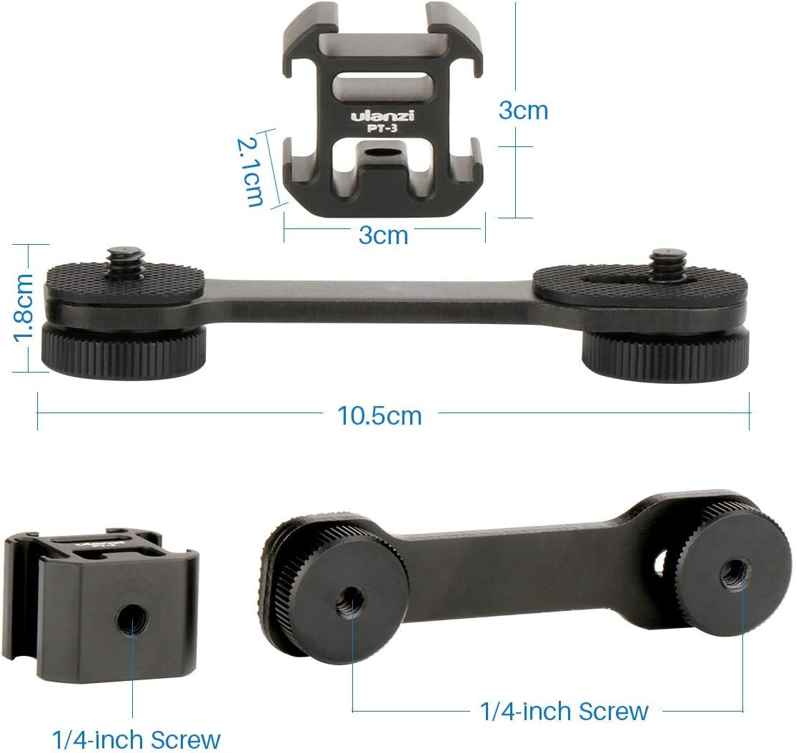 Ulanzi PT-3 Gimble Mic Extention + cold shoe Mount