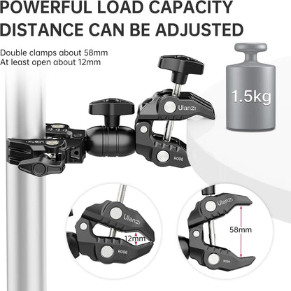 Ulanzi R096 Clamp Mount with Mini Ball Head
