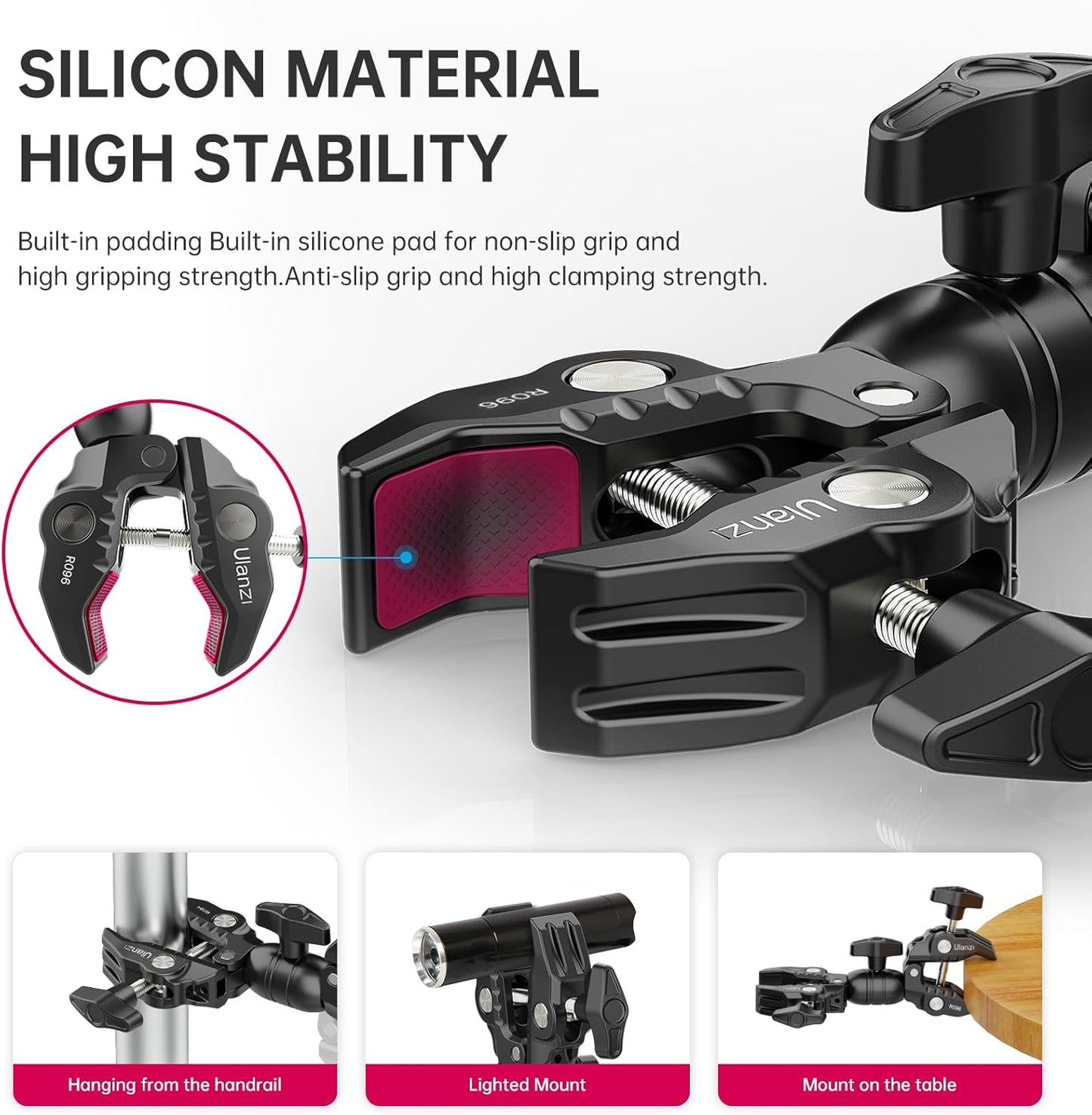 Ulanzi R096 Clamp Mount with Mini Ball Head